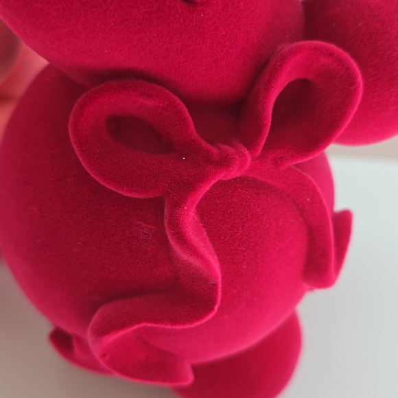 New 2 Flocked Poodle Tabletop Decoration Ashland Berry Jolly Collection - Picture 7 of 7